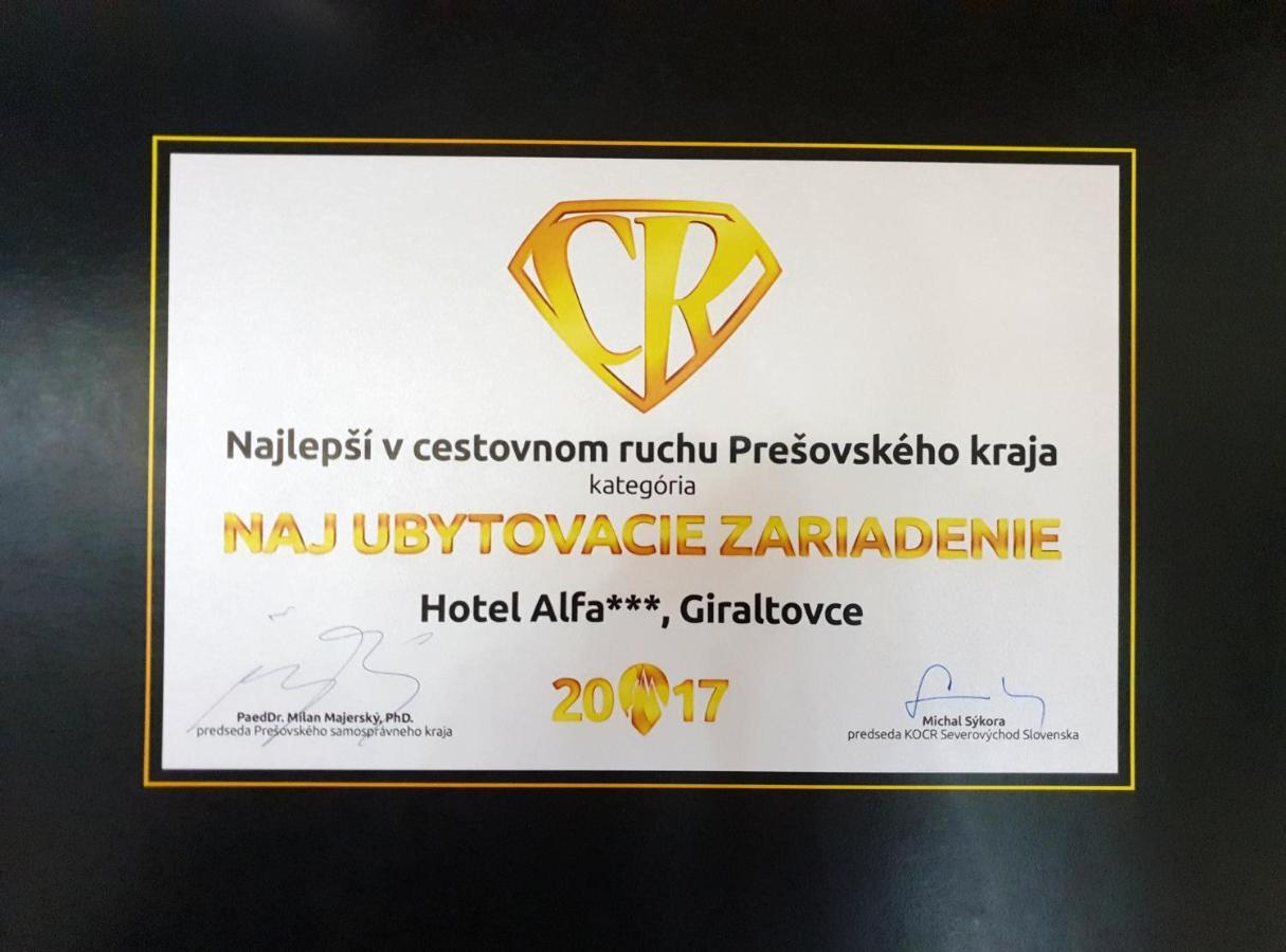 Hotel Alfa Giraltovce Exterior foto